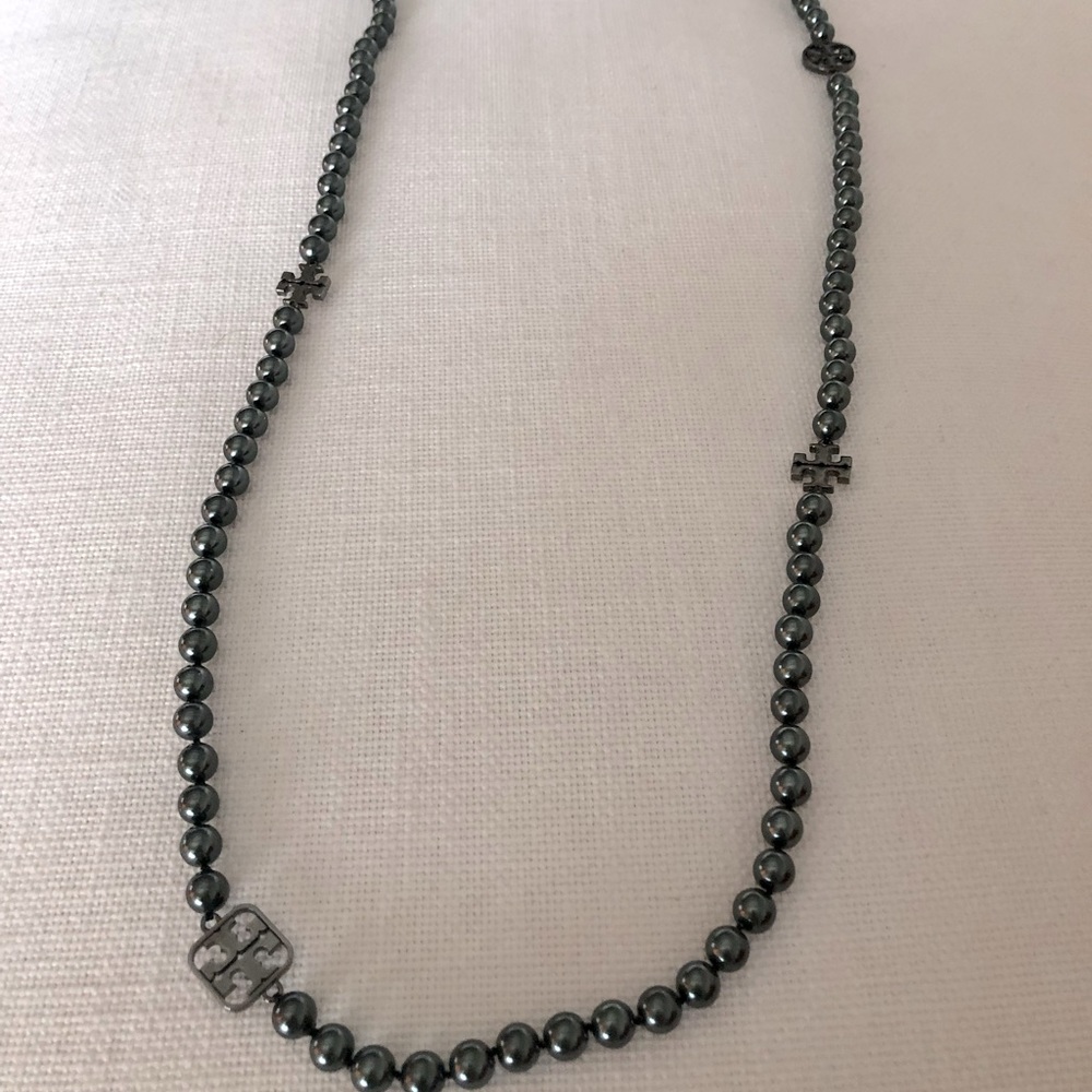 Tory Burch Black Beaded Necklace